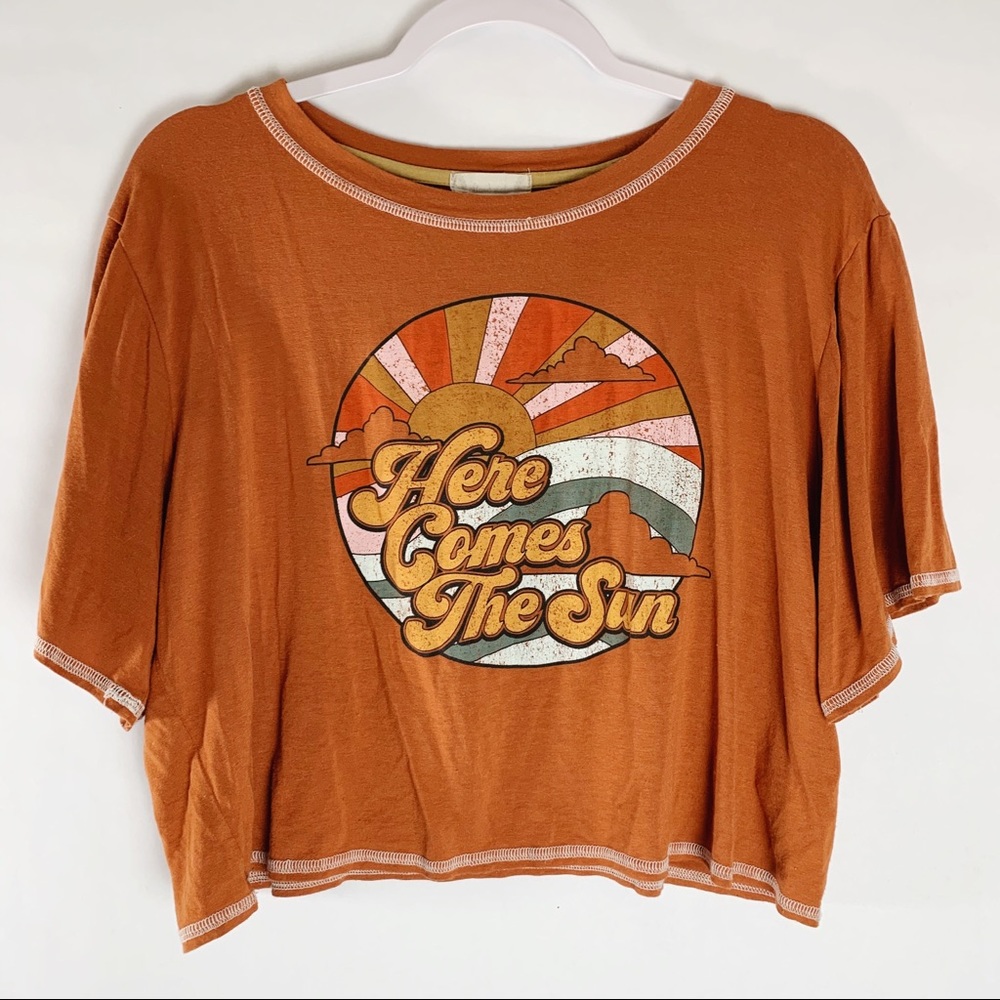 Altar’d State Orange Here Comes The Sun Crop Top